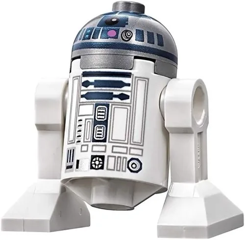 LEGO Star Wars Minifigura - Droide astromecánico R2-D2 (cabeza plateada) 2014