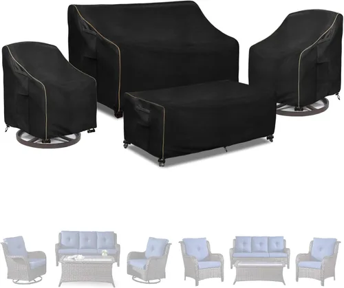 Miniatura 30 de Funda para sofá de 3 plazas para patio de 3 plazas, funda para sofá para exteriores de hasta 79 pulgadas de ancho x 38 pulgadas de profundidad x 35