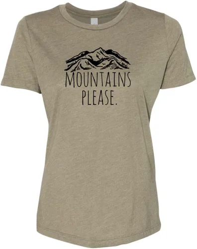 Miniatura 14 de Cute Women's Screen Printed Crew Neck Tee, Shirts With Sayings, Dusty Blue or Olive