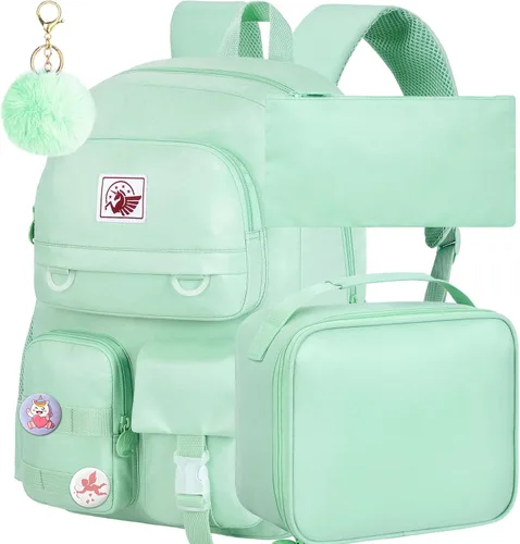 Miniatura 13 de WZLVO Mochila para laptop para niñas y mujeres, 15.6 pulgadas, bonita estética, resistente al agua, antirrobo, para la escuela universitaria