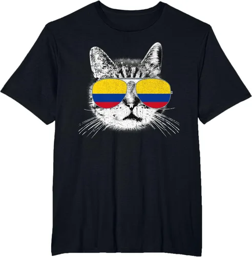 Miniatura 44 de Camisa de bandera de Colombia, orgullo colombiano, gato, hombres, mujeres, niños, camiseta de regalo
