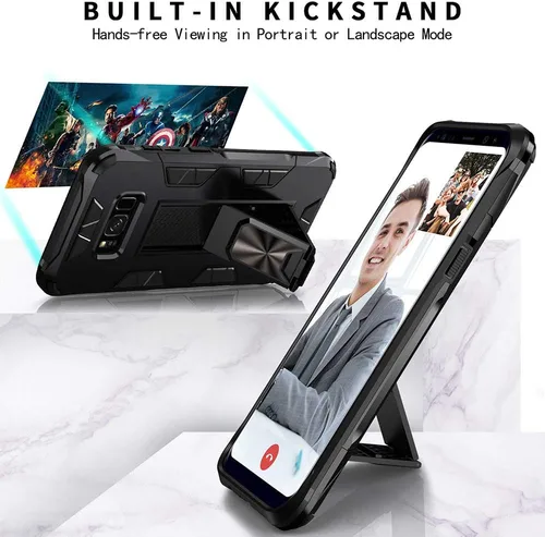 Miniatura 3 de Funda para Samsung Galaxy S8 Plus, funda Samsung Galaxy S8+ de grado militar, funda con función atril incorporada, armadura, resistente, a prueba