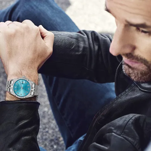 Miniatura 5 de BUREI Relojes automáticos de lujo de acero inoxidable para hombre, relojes impermeables para hombres, regalos para hombres