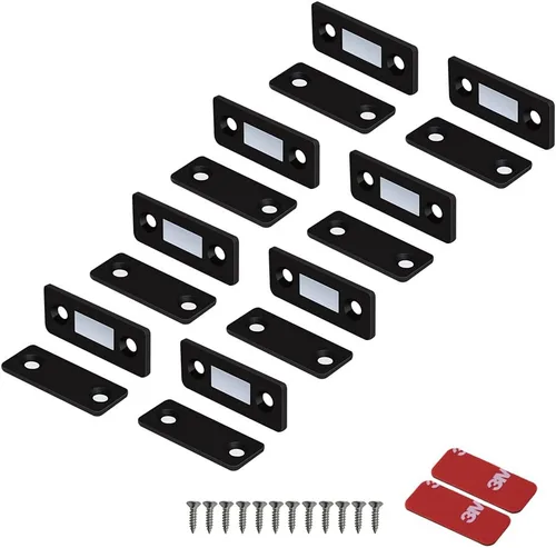 Miniatura 11 de Mousike Imanes magnéticos para puertas ultrafinas, de acero inoxidable, para cierre de puerta corrediza, armario de cocina, armario, armario