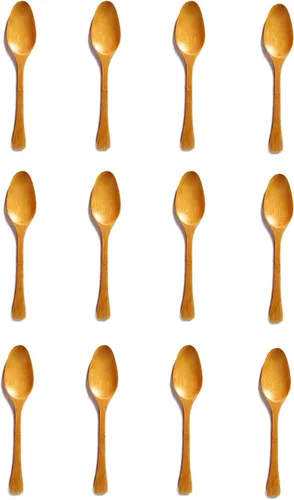 Miniatura 11 de JapanBargain, Juego de cucharas de bambú de 10 piezas, cucharas de madera reutilizables de 8 pulgadas para niños, aperitivo, postre, helado, yogur