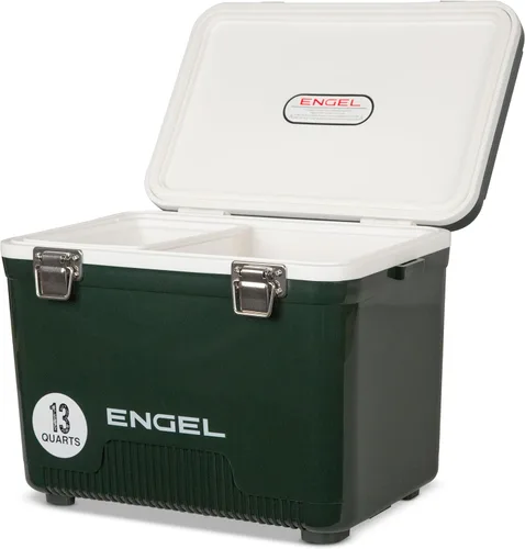 Miniatura 21 de Engel 13qt, refrigerador hermético, de secado al aire, Drybox y pequeña lonchera con carcasa dura para hombres y mujeres Camuflaje de pastizales
