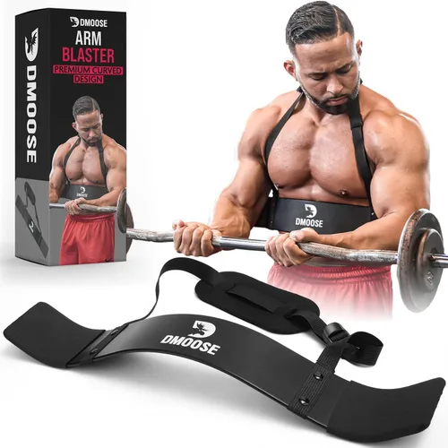 Miniatura 9 de DMoose Fitness Brazo Blaster para bíceps y tríceps – Aluminio resistente, acolchado suave para el cuello y correas ajustables – Soporte de rizo