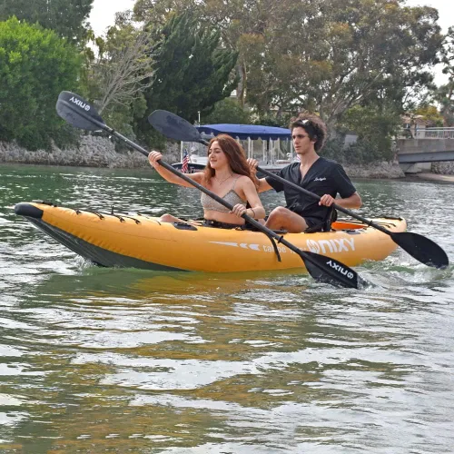 Miniatura 5 de NIXY Tahoe Kayak inflable – Kayak de alta calidad para 2 personas, diseño duradero para dos adultos, portátil y estable con características