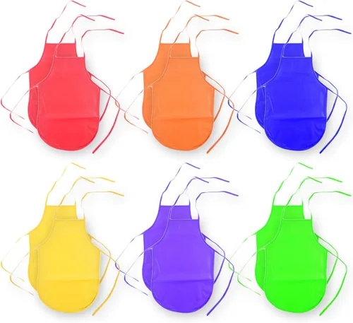 Super Z Outlet Delantales de tela para artistas infantiles, cocina, aula, evento comunitario, manualidades y pintura artística
