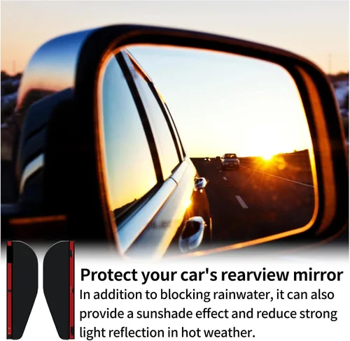 Miniatura 4 de Espejo retrovisor de coche para N-Issan Qashqai Juke X-Trail Note Tiida para Lexus Gx460 Rx Gs300 Gx470 Rx300, 2 piezas PV-C para espejo trasero