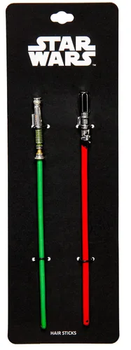 Miniatura 2 de Star Wars Luke Skywalker y Darth Vader - Palos para el cabello con sable láser