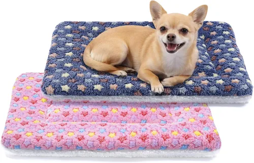 Miniatura 8 de Mora Pets Cama para Perros Almohadilla para Jaula Cama Ultra Suave para Mascotas con Bonito Estampado de Estrellas Alfombrilla Lavable para Jaula
