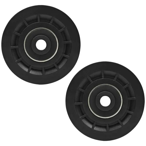 Miniatura 6 de Rueda de polea de rodamiento universal de 3.543 in (3.54 pulgadas) para máquina de cable, pieza de equipo de gimnasio, puerta de garaje (2 piezas)