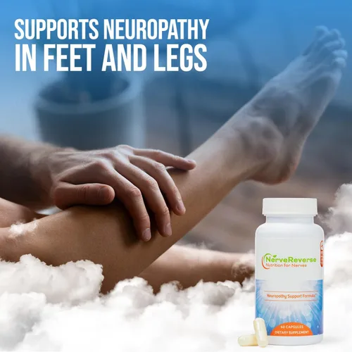Miniatura 2 de NerveReverse Neuropatía Support Formula-Ácido alfa lipoico 600 mg, Benfotiamina Extra Fuerza, B12, B9, B6 y D3 - Apoyo para nervios, energía