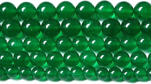 Miniatura 59 de 36 cuentas de calcedonia de jade rojo natural de 25/64 pulgadas (0.394 in), redondas sueltas, piedras preciosas energéticas curativas, para hacer