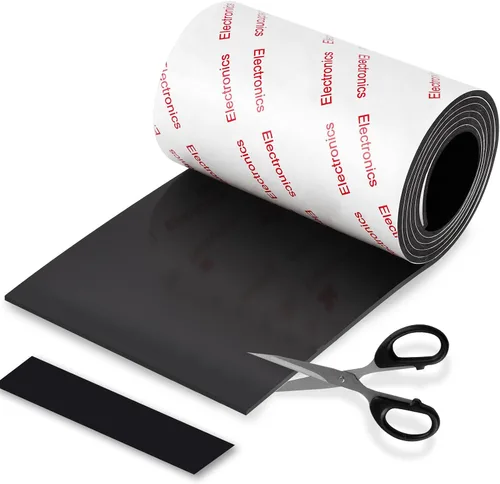 Almohadillas de goma antideslizantes, almohadillas de silicona antideslizantes, almohadillas adhesivas de goma de 4 x 40 pulgadas, color negro,