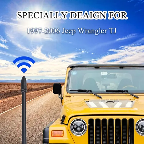Miniatura 4 de Antena corta de 13 pulgadas para Jeep Wrangler TJ 1997-2006, nueva antena flexible en espiral de repuesto para Jeep Wrangler TJ 1997-2006