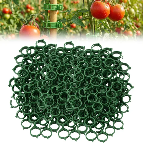 Miniatura 12 de Clips para plantas de jardín, clip de plástico seguro para plantas trepadoras, clips de tomate portátiles para plantas trepadoras, clip de soporte