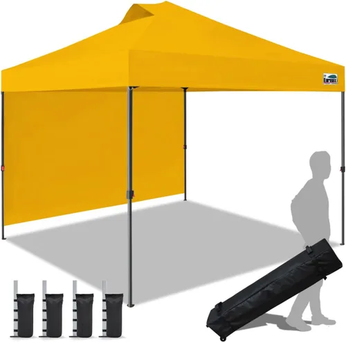 Miniatura 34 de Eurmax Tienda de campaña desplegable de 8 x 8 de Estados Unidos, con bolsa rodante patentada sin puntas, 4 paredes extraíbles con cremallera, toldo