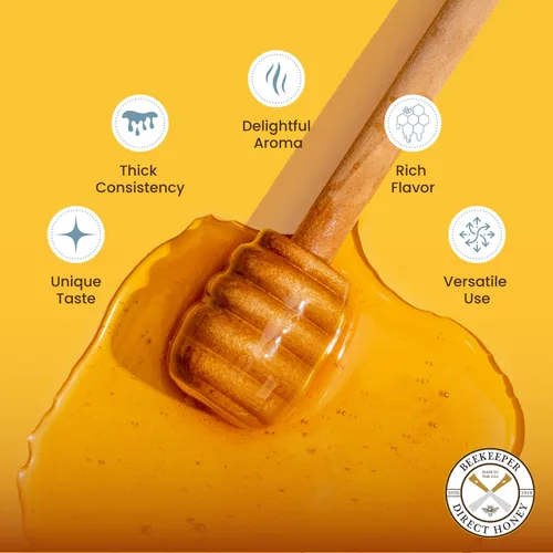 Miniatura 3 de Miel cruda sin filtrar de Beekeeper Direct - Miel pura de flores del desierto - Miel pura gourmet natural sin OMG - Miel local del desierto