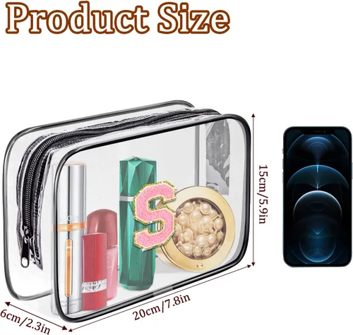 Miniatura 2 de Bolsa de aseo transparente Fodofodo, bolsa de aseo de viaje portátil, bolsa de maquillaje impermeable, organizador de almacenamiento de cosméticos