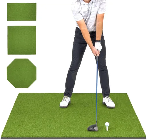 GoSports Elite Golf Hitting Mat for Indoor and Outdoor Practice - Withstands Thousands of Shots - Heavy-Duty Turf Driving Range Mats Works with Golf
