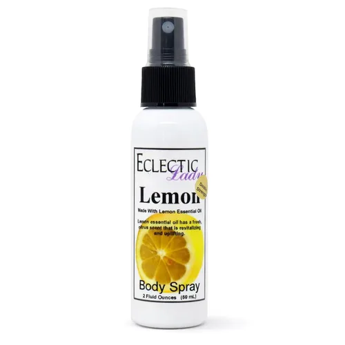 Eclectic Lady Spray corporal de limón, doble fuerza, 2 onzas, espray corporal para mujeres con fragancia limpia, ligera y suave, colonia con aroma