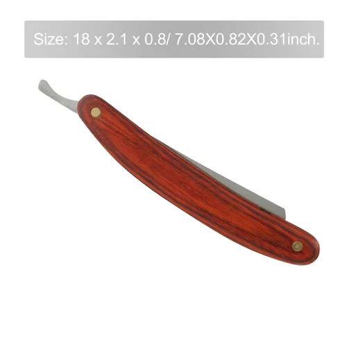 Miniatura 2 de Beaupretty Maquinilla de afeitar de peluquería recta manual plegable mango ligero para hombres S barba patillas y herramienta de aseo facial Picture