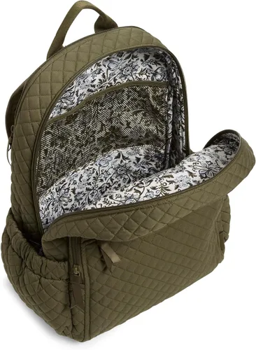 Miniatura 4 de Vera Bradley Mochila Campus de Algodón para Mujer, Climbing Ivy Green - Algodón reciclado