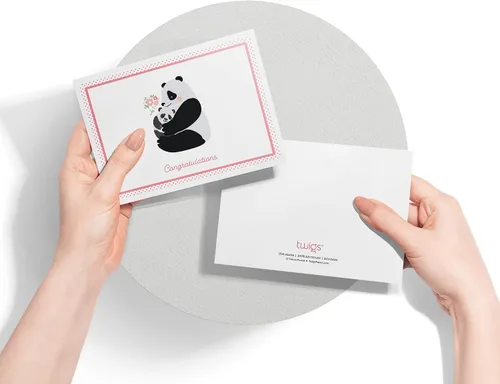 Miniatura 9 de Twigs Papel – Surtido de tarjetas de felicitación para baby shower en blanco con sobres, tarjetas de felicitación para niños y niñas, tarjetas