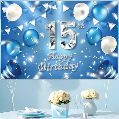 Miniatura 6 de Cartel de feliz cumpleaños número 11, globos de decoración de fondo de confeti de cristal, decoración temática para niños o niñas, vítores a 11