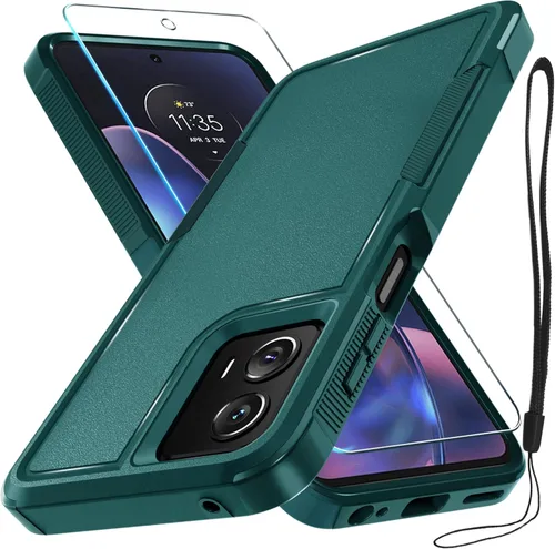 Miniatura 56 de Funda compatible con Moto G 5G 2024, cuerpo completo, resistente, resistente, a prueba de golpes, con correa de cordón, protector de pantalla