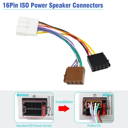 Miniatura 5 de Arnés de cableado estéreo para Nissan Adaptador de radio ISO a conector de 20 pines compatible con Altima Sentra Frontier Versa Xterra Murano Leaf