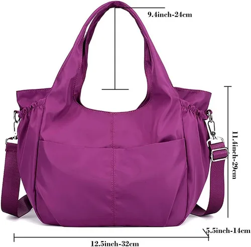 Miniatura 7 de MINTEGRA Hobo - Bolso cruzado para mujer, de nailon, impermeable, bolso de hombro, bolso casual