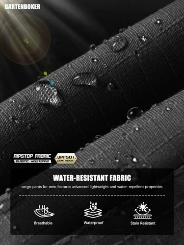 Miniatura 9 de Men's Tactical Pants Lightweight Water Resistant Cargo Pants Flex Ripstop EDC Work Hiking Outdoor Pants