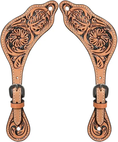 Miniatura 10 de HILASON Correas de espolón estilo occidental para hombres y mujeres para montar a caballo, carreras de barriles, espectáculos y rodeo