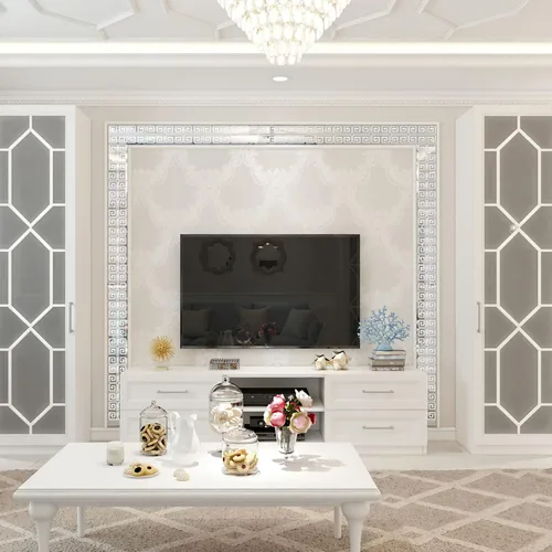 Miniatura 2 de 100 piezas de espejo acrílico extraíble, azulejos de espejo, calcomanías de pared de espejo para decoración del hogar, sala de estar, dormitorio