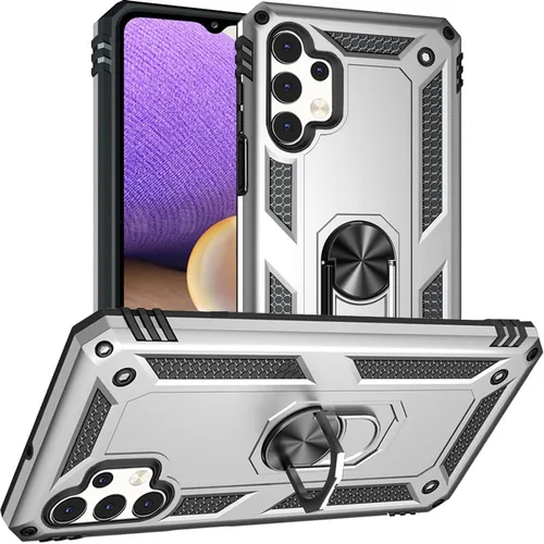Miniatura 26 de Yiakeng Funda para Galaxy A32 5G, Samsung A32 5G, fundas protectoras de grado militar con anillo para Samsung Galaxy A32 5G (verde militar)