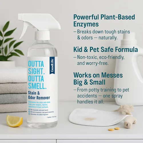 Miniatura 4 de Spray natural para eliminar olores y manchas, sin perfume, a base de plantas, limpiador seguro para niños y mascotas, respetuoso con el medio