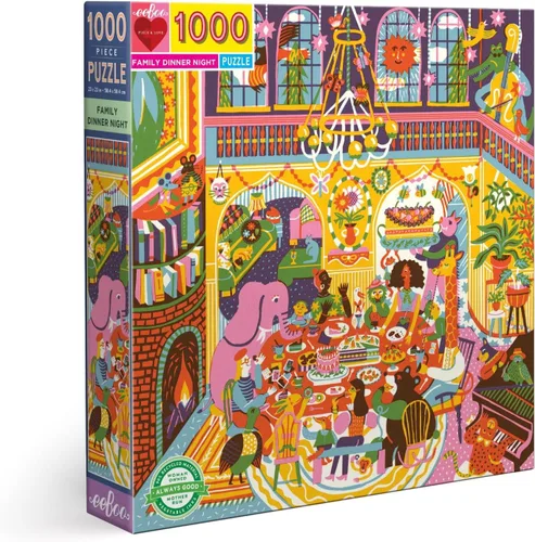 Miniatura 13 de eeBoo Rompecabezas de 1000 piezas – Artist's Cottage rompecabezas para adultos, cuadrado de 23 x 23 pulgadas, fabricado con tablero reciclado