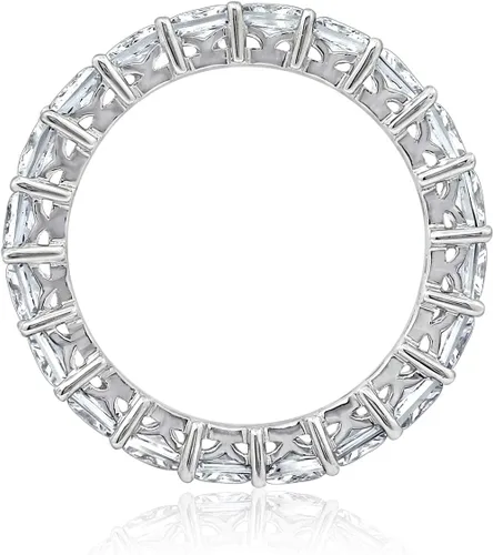 Miniatura 2 de Tienda Essentials Anillo de plata de ley con corte princesa hecho con circonita cúbica Infinite Elements (anteriormente colección Tienda)