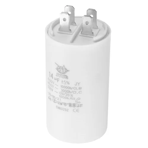 Miniatura 8 de PATIKIL CBB60 8uf Condensador de funcionamiento, AC 450V 4 pines 50/60Hz doble inserto cilindro inferior para aire acondicionado, bomba de agua