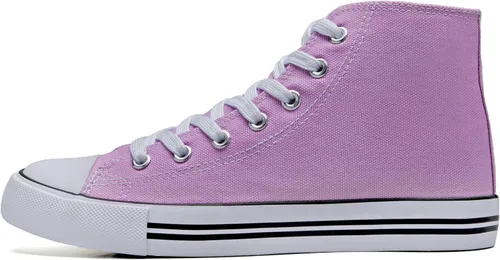 Miniatura 5 de Tenis altos clásicos para niños, zapatos de lona para niñas y niños, zapatos de tenis con cordones, tenis de lona de moda, zapatos casuales