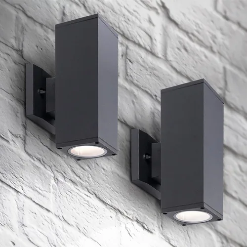 Miniatura 17 de ASD 2 lámparas de iluminación exterior del atardecer al amanecer, 120 W, cilindro E26 hacia arriba y hacia abajo, luz de pared moderna