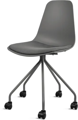 Miniatura 15 de 2xhome Bonita silla de escritorio minimalista Sin brazos, ruedas rodantes, espacio pequeño, diseño delgado Niños, adolescentes, sala de estar