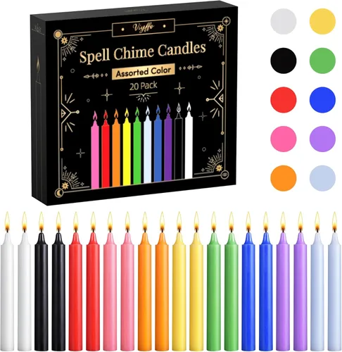 Miniatura 14 de Viyffo Paquete de 20 velas cónicas blancas, mini velas sin goteo de 4 pulgadas, sin perfume, tiempo de combustión de 1.5 horas para rituales