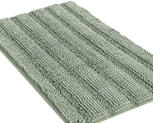 Miniatura 140 de Turquoize Alfombras de Baño de Chenilla Peludas Alfombra de Baño Antideslizante Gruesas Alfombras Peludas para Baño Chenilla Juego de Alfombra