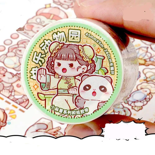 Miniatura 19 de Alideco - Cintas adhesivas decorativas pequeñas de mochi washi, ideales para suministros de diario, manualidades, álbum de recortes, bricolaje