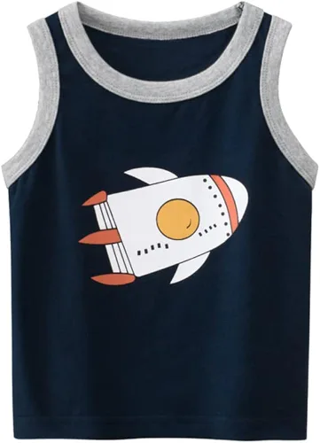 Miniatura 4 de AQEACARMON Juego de 3 camisetas sin mangas de dinosaurio para bebés