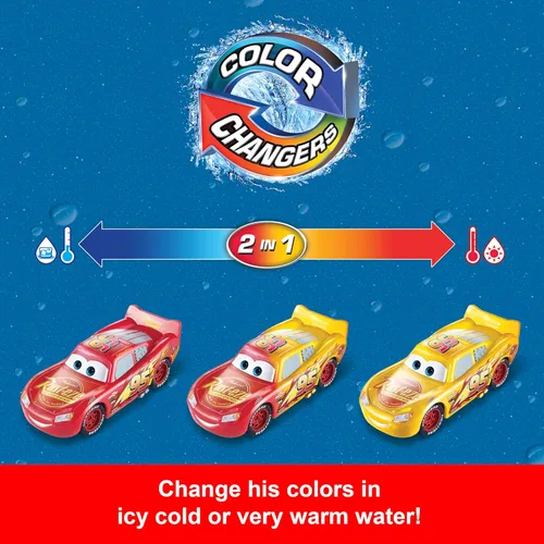 Miniatura 3 de Mattel Disney Pixar Cars - Colección de cambiadores de color, los autos de juguete cambian de color con el agua